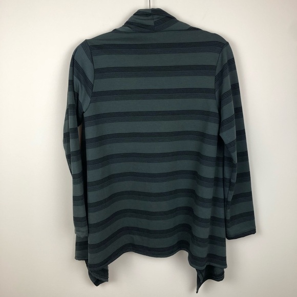 Bobeau - Striped Long Sleeve Cozy Wrap Cardigan - Picture 6 of 7